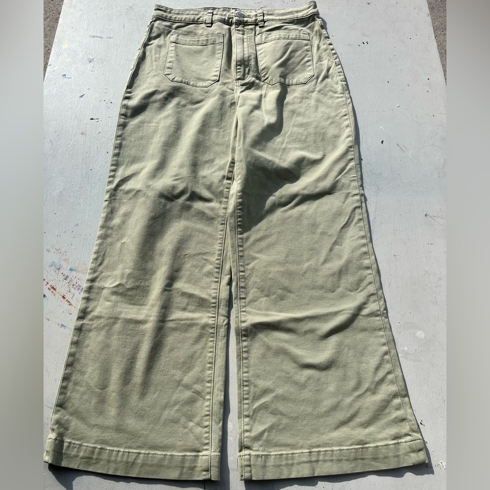 Women's Rolla's Jeans Green Wide Leg High Waist 31 Front Pocket 90s Skate Retro